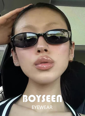 欧美超A窄框墨镜可配度数男女修饰脸型墨镜街拍防晒凹造型太阳镜