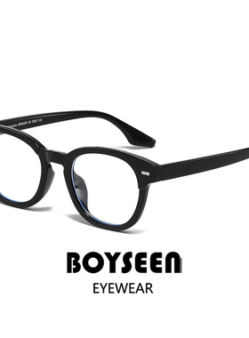 日系灰框复古休闲眼镜男可配度数