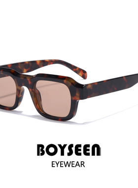 潮牌日系灰框墨镜男可配度数