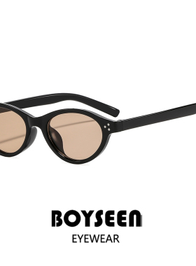 韩版椭圆小框可爱墨镜女