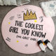 Nordic style cartoon children's bedroom household round carpet