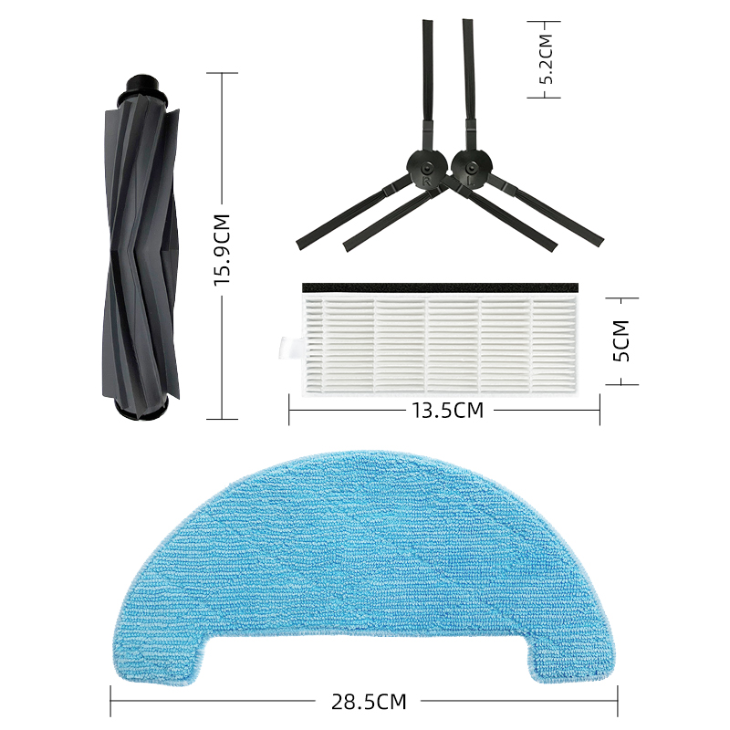 适配科沃斯扫地机器人配件DG800/DG801/DL35/33边刷滤网胶刷抹布-图3