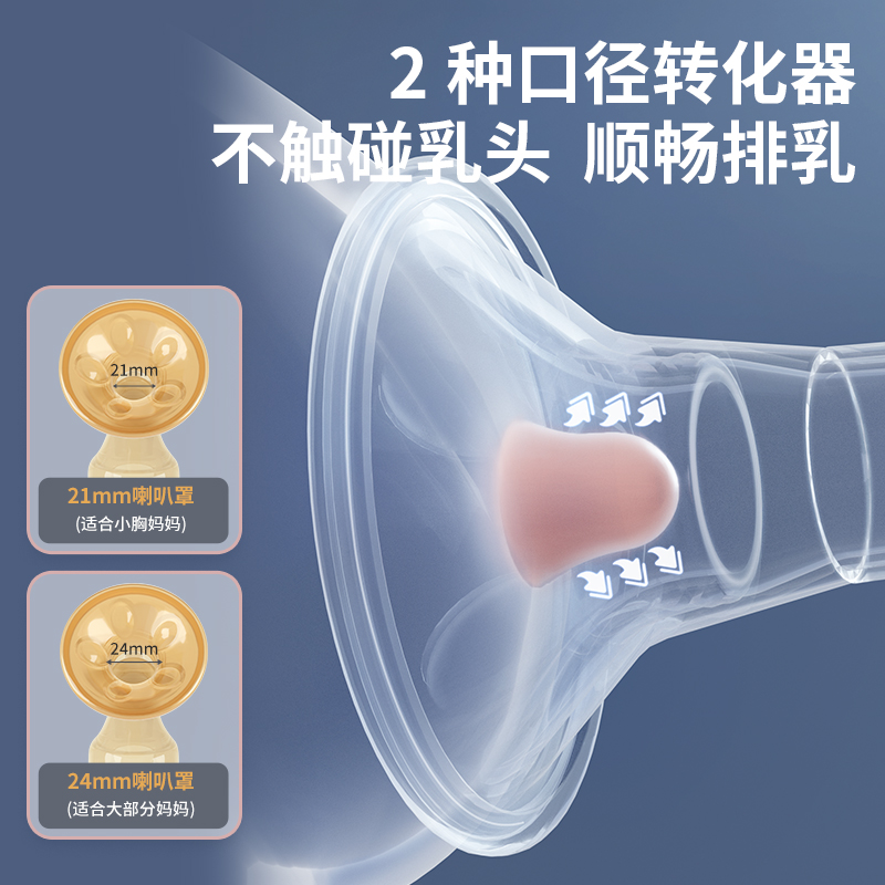 贝能双边吸奶器电动舒适按摩全自动母乳挤奶器三合一PPSU吸乳器 - 图2