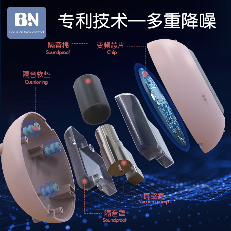 贝能旗舰店贝能电动式吸奶器 孕妇产后全自动挤拔奶 可充电静音无痛双边力大1
