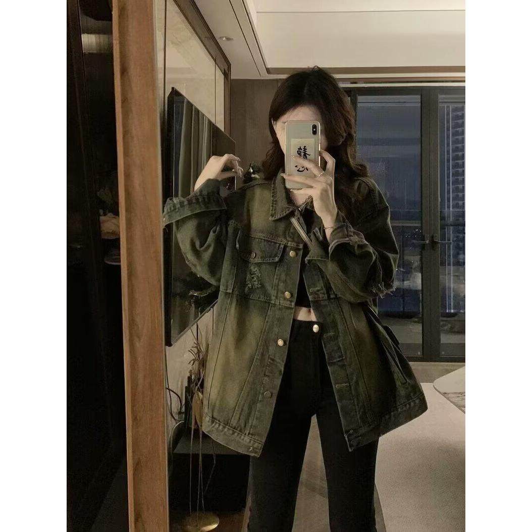 300斤大码胖mm美式高街拼接牛仔外套女高级感显瘦宽松女装夹克潮,淘宝优惠券,粉丝福利购,淘宝优惠卷