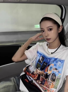 易梦玲同款发箍女高颅顶宽边针织坑条头箍显脸小灰色加宽发捆发带