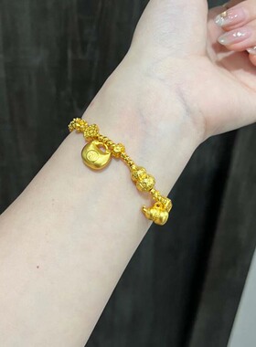 小胖福葫芦福牌手链女复古轻奢高级感手饰精致百搭时尚