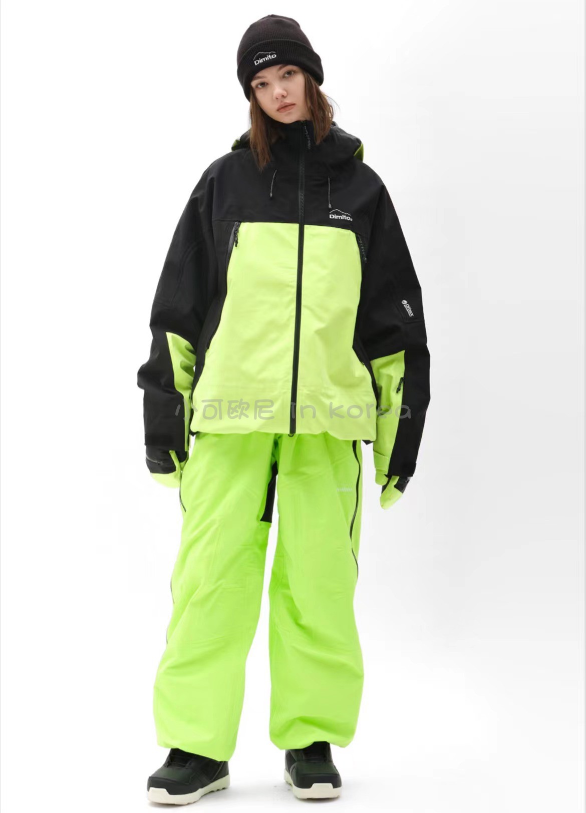 韩国2223DIMITO新滑雪服3L单板双板男女高防水防风连帽开衫LEVEL