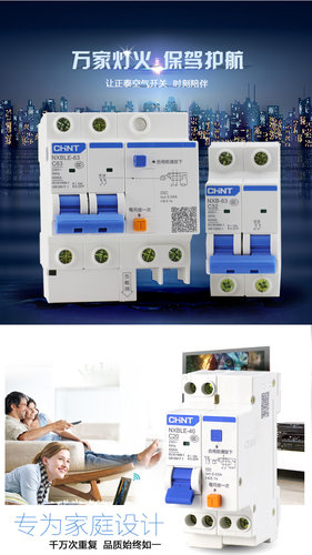 空气开关带漏电保护器 漏电断路器 2p 16a~63a 家用漏保空开总闸 - 图2