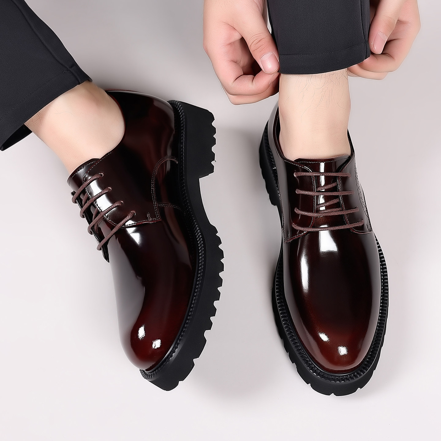 First layer cowhide business formal leather shoes
