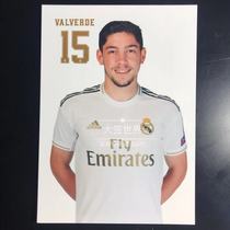 Valverde Real Madrid 2019-2020 season official card Real Madrid white card