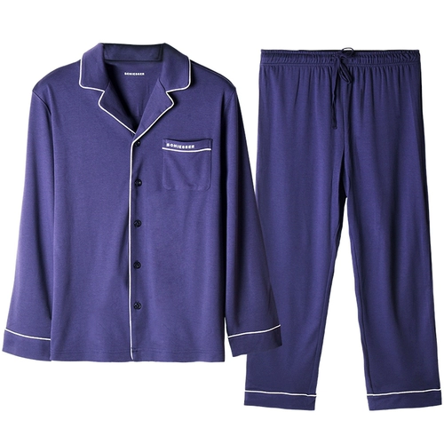 Мужская осенняя пижама, кардиган, лонгслив, нарукавники, комплект, Германия