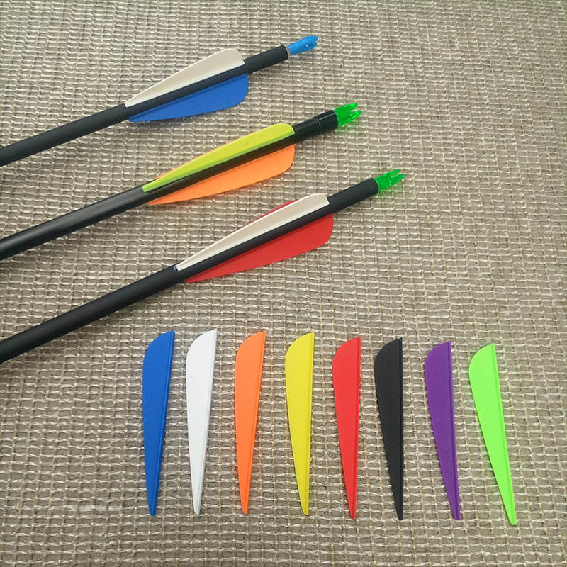 弓箭箭支箭羽1.75/2/ 2.5/3寸高弹塑料箭羽弓射箭羽毛水滴橡胶羽_虎窝淘