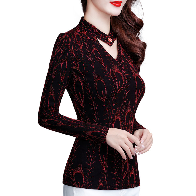 气质秋季女装2020新款秋冬加绒t恤 花墙薇薇服饰T恤