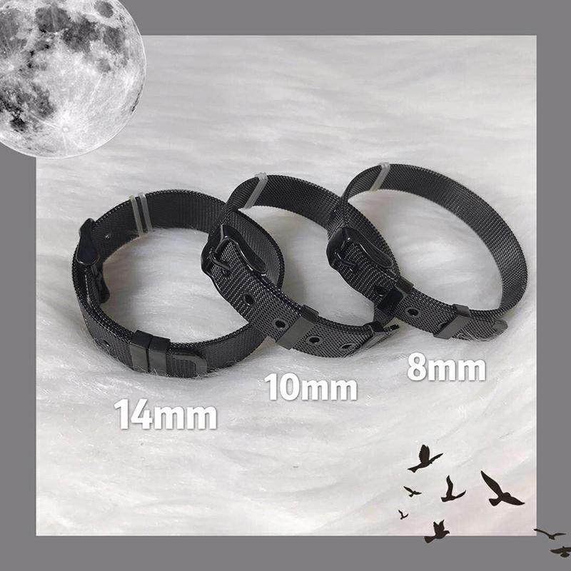 暗夜天使!黑色网带搭扣不锈钢手链 恒巧饰品手链