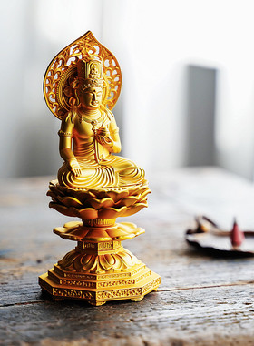 虚空藏菩萨进口镀金佛像生肖牛虎