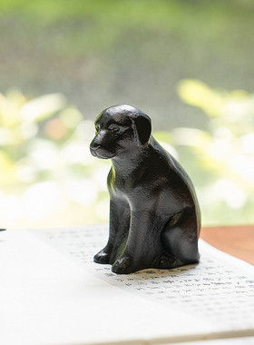 日本岩铸进口生肖狗摆件南部铁器