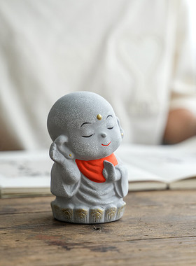 日本进口地藏菩萨陶器摆件