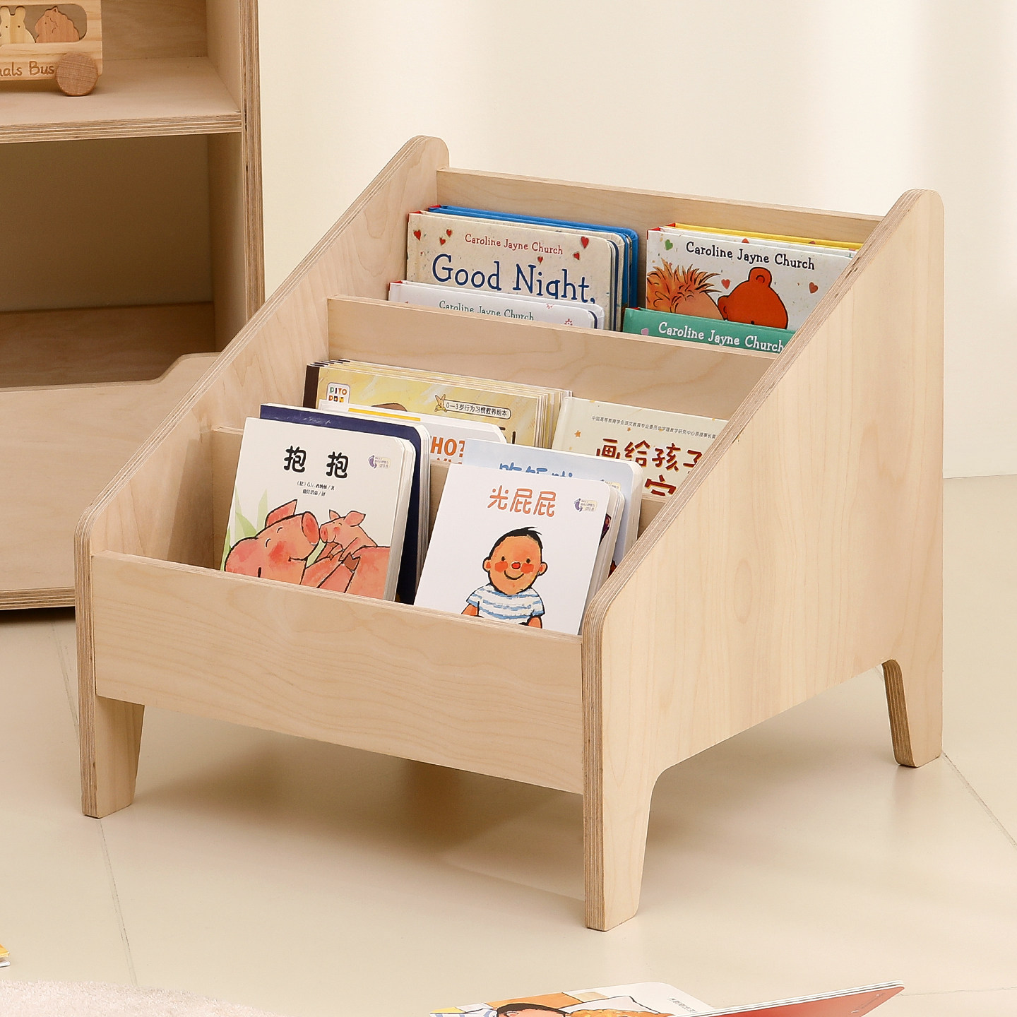 书架儿童绘本架落地原木风蒙氏婴儿房布置阅读区绘本展示宝宝书架,淘宝优惠券,粉丝福利购,淘宝优惠卷