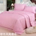 Cotton satin jacquard quilt 60 bìa bông màu rắn bao gồm một mảnh tùy chỉnh mùa thu và mùa đông đôi chăn mùa hè - Quilt Covers