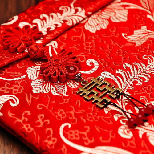 结婚婚庆礼金包红包袋个性创意布艺改口3-6万元大红包婚礼利是封 - 图2