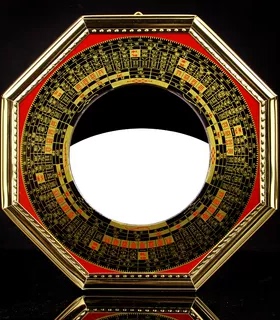 厚德居 仿铜八卦镜 合金八卦镜镜凸镜凹镜用品摆件