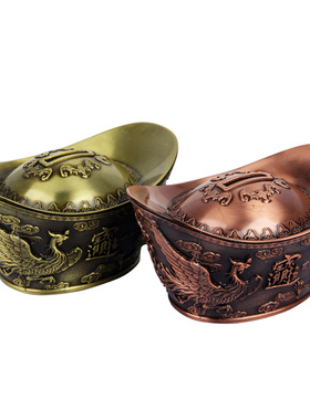 存钱罐龙凤呈祥摆件金银元宝