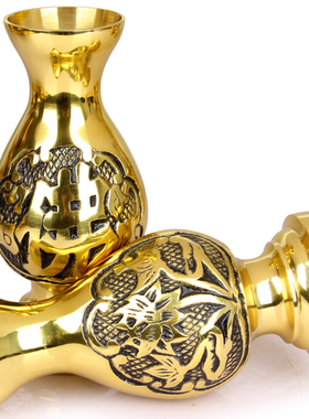 佛堂用品摆件花瓶铜中式
