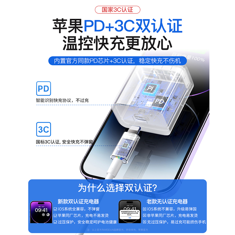 [PD30W快充]充电器适用苹果iphone14充电线13pro充电头12闪充头11手机xr数据线20W快速xs套装max正品ipad插头 - 图0