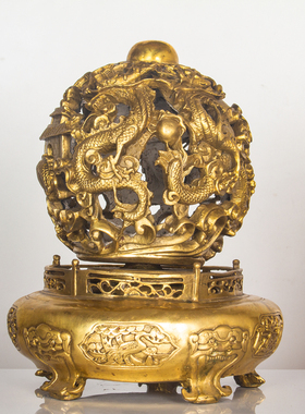 全铜九转乾坤鼎摆件 时来运转九龙鼎 客厅办公室家居装饰礼品摆设