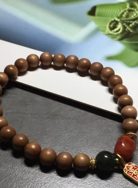 保真印度老山檀香6mm25颗手链