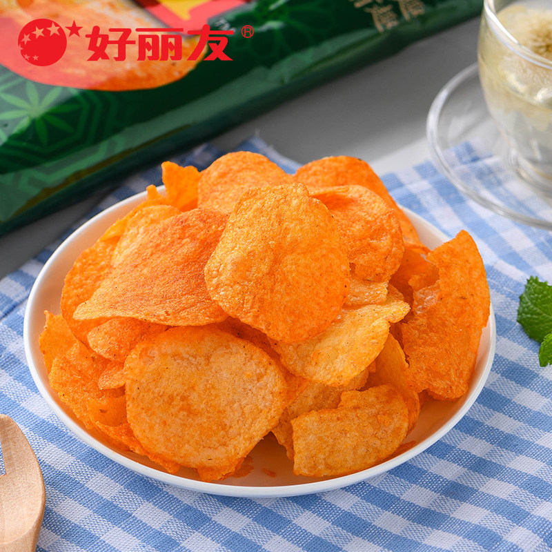 好丽友新品好友趣薯片经典75g泡菜 好丽友膨化食品