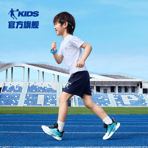 乔丹儿童运动鞋男童鞋子2026夏季新款网面透气跑步鞋宝宝纽扣童鞋 - 图2