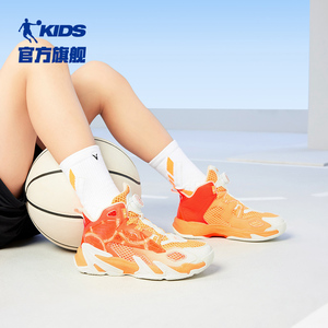 刺客夏季新款乔丹儿童篮球鞋透气专业训练中大童旋钮扣男童运动鞋