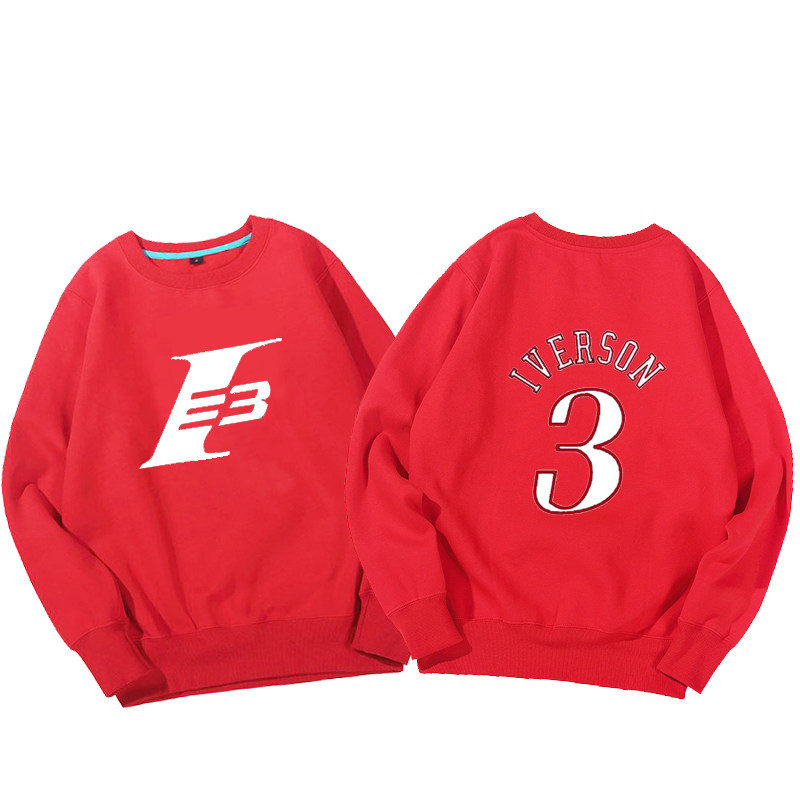 费城76人ai艾弗森篮球运动定制卫衣 喜鹿堡卫衣