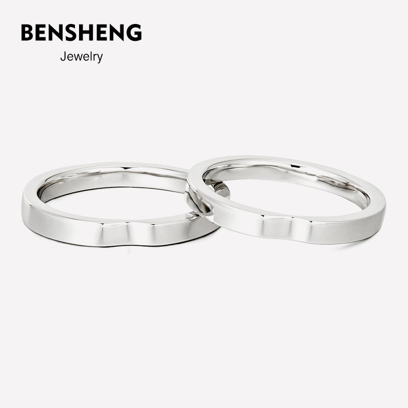 bensheng本笙吻纯银结婚轻奢对戒指 本笙戒指/指环