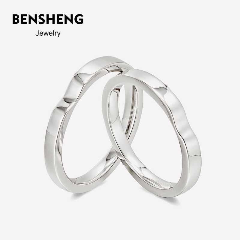 bensheng本笙吻纯银结婚轻奢对戒指 本笙戒指/指环