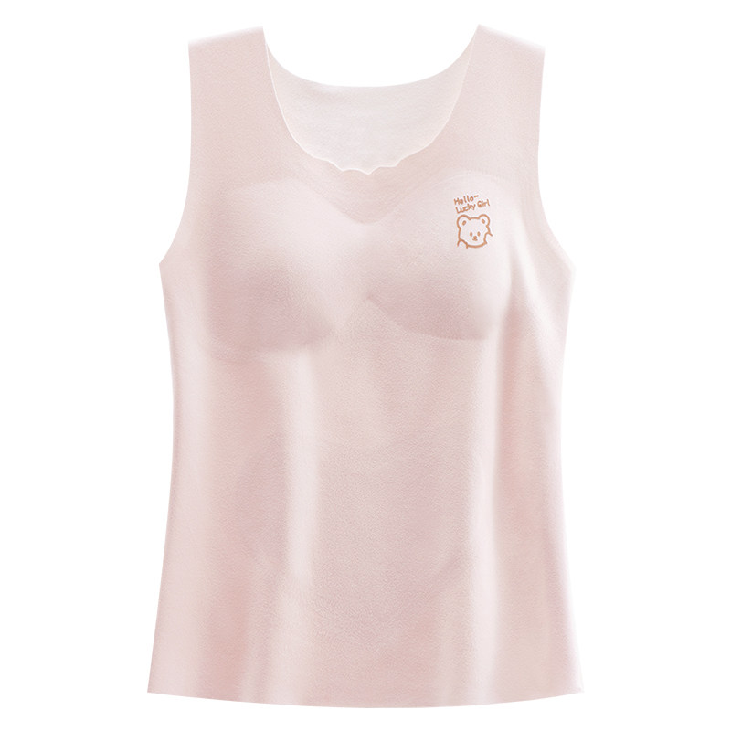 发育期少女初中学生女童绒德保暖背心大儿童带胸垫无痕内衣秋冬季,淘宝优惠券,粉丝福利购,淘宝优惠卷