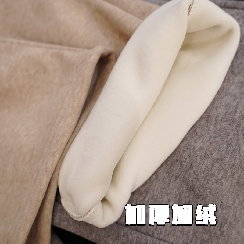 大码女冬糯米加绒直筒裤200斤 胖mm抽绳阔腿裤苹果型显瘦加厚裤子,淘宝优惠券,粉丝福利购,淘宝优惠卷