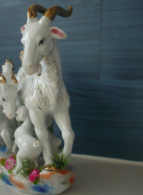 三羊开泰客厅开业礼品景德镇陶瓷