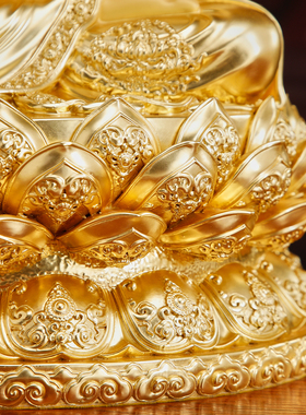 古法纳米金释迦牟尼佛药师佛摆件