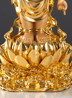 纯铜贴金太子佛浴佛佛像寺院摆件