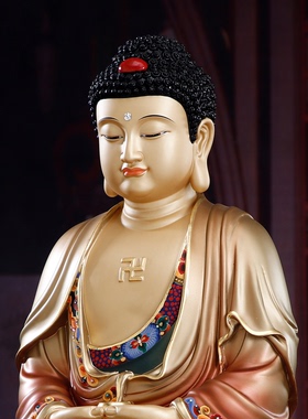 佛像释迦牟尼佛如来佛三宝佛摆件