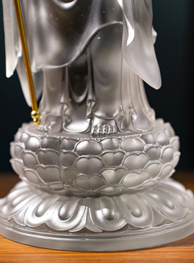 古法琉璃九华山地藏王菩萨站像家用供奉地藏菩萨佛像客厅装饰摆件