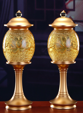 家用古法琉璃供奉套装香薰炉摆件