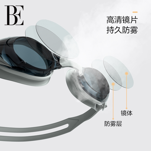 BE范德安游泳眼镜平光近视度数可选男女同款 - 图2