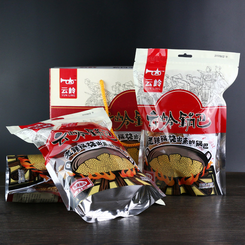 云岭手工320g安徽特产农家原味锅巴 云岭星火食品膨化食品