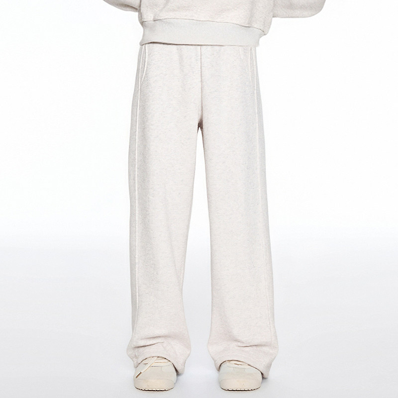 MSYJ 百搭基础款加绒卫裤女童秋冬休闲裤宽松软糯直筒长裤,淘宝优惠券,粉丝福利购,淘宝优惠卷