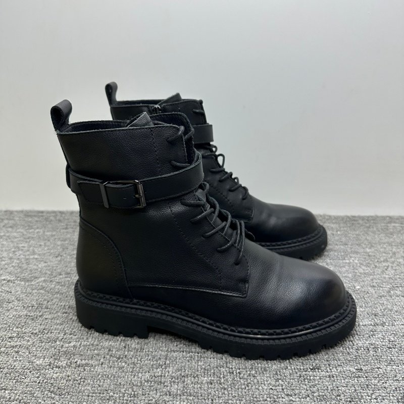 孤品处理39码头层牛皮厚底马丁靴女百搭英伦风真皮女短靴单靴子潮,淘宝优惠券,粉丝福利购,淘宝优惠卷