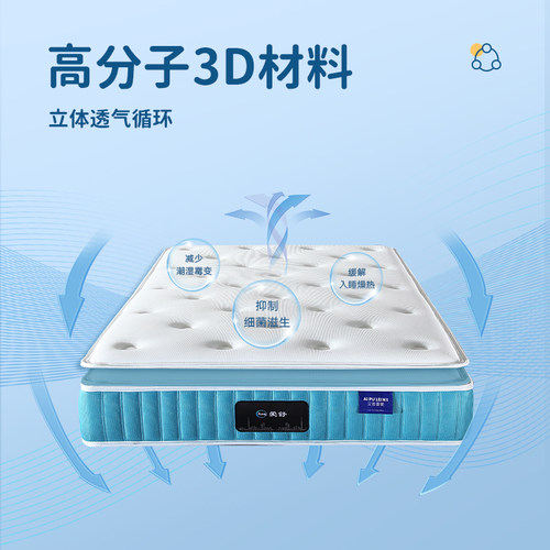 爱舒儿童专用护脊甲醛无超标席梦思独立弹簧加硬可拆天然乳胶床垫 - 图1